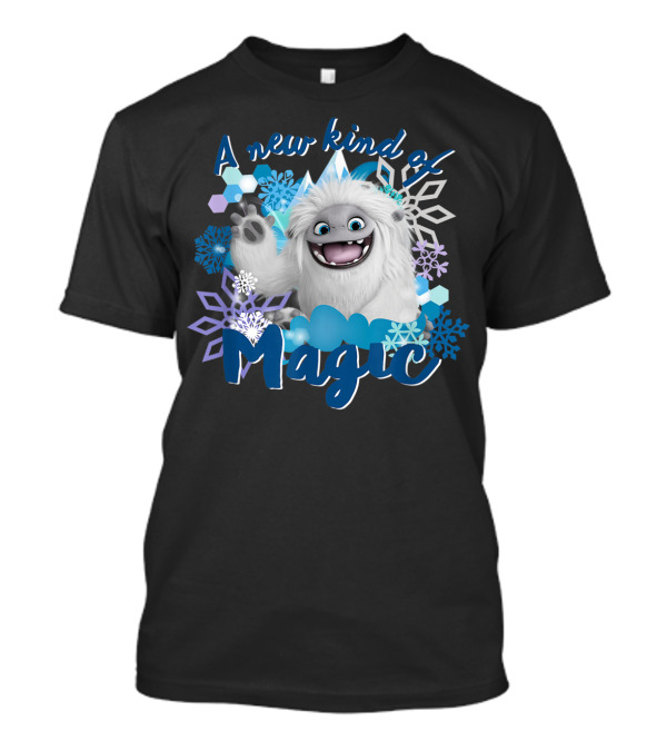 Dreamworks Abominable A New Kind Of Magic Snowflakes Blue Hexagons T-Shirt