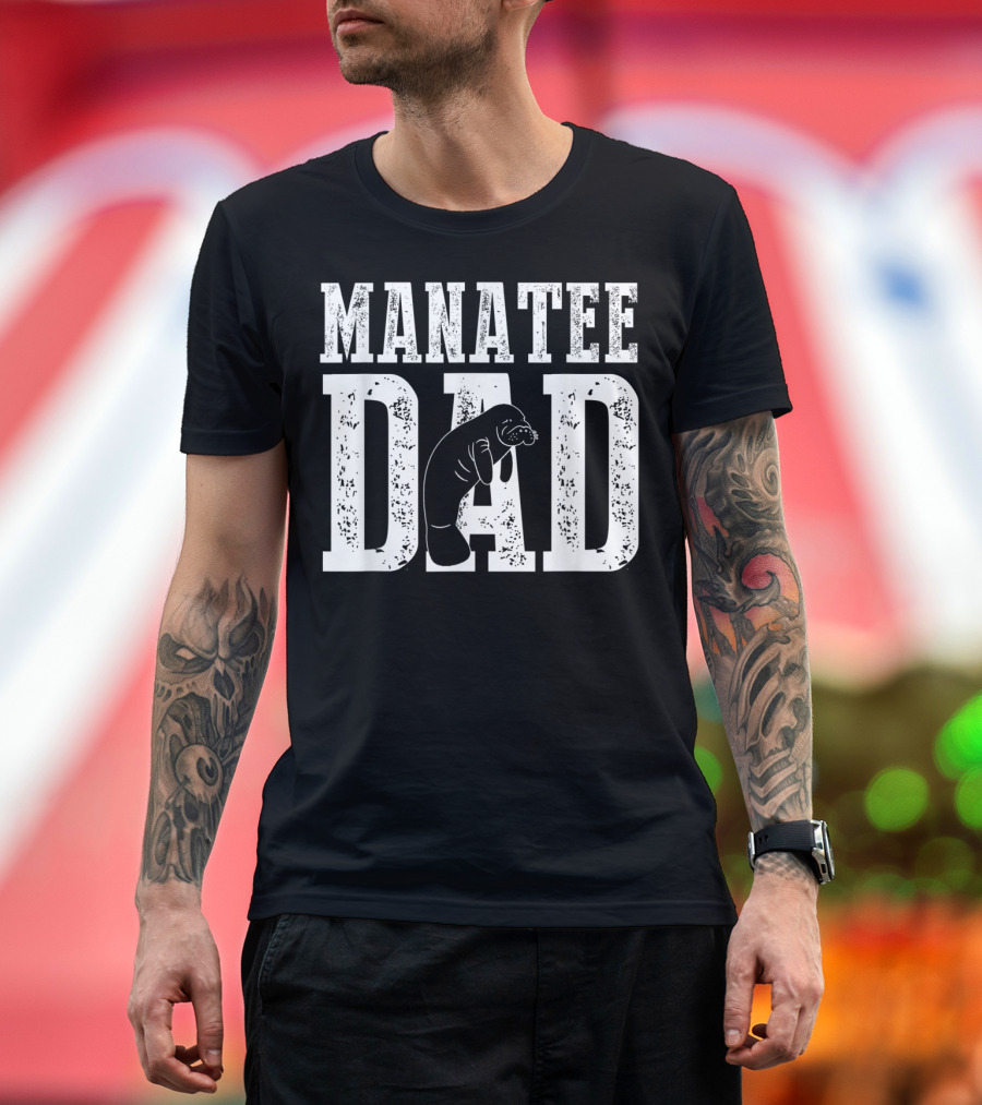 MANATEE DAD Funny Lover Mana And Boys Mana T-Shirt