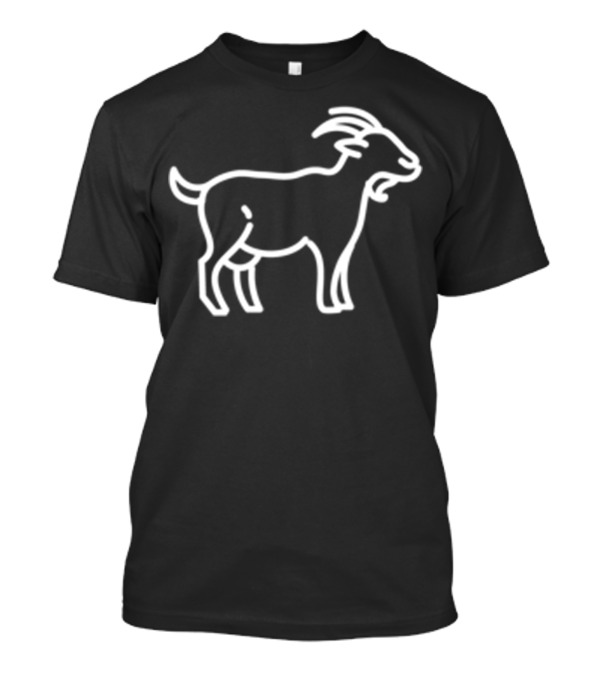 GOAT Line Art Animal Icon Badge Patch Outline T-Shirt