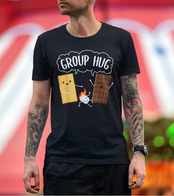 Premium T-Shirt: Group Hug S'mores Chocolate Marshmallow T-Shirt Group Hug S'mores Chocolate Marshmallow T-Shirt