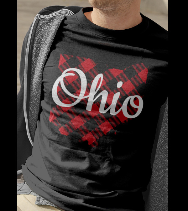 Ohio State Buffalo Plaid Pride T-Shirt