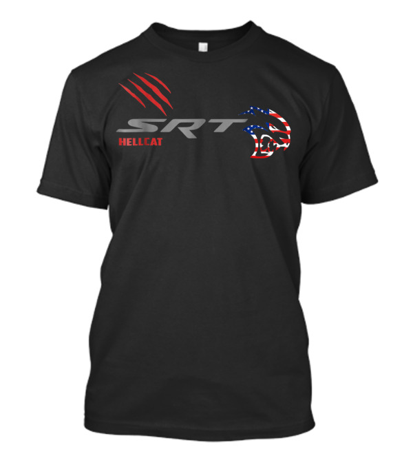 SRT Hellcat Scratch American Flag T-Shirt