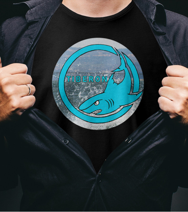 Tiberon Shark Circle At Tibs At The E Site T-Shirt