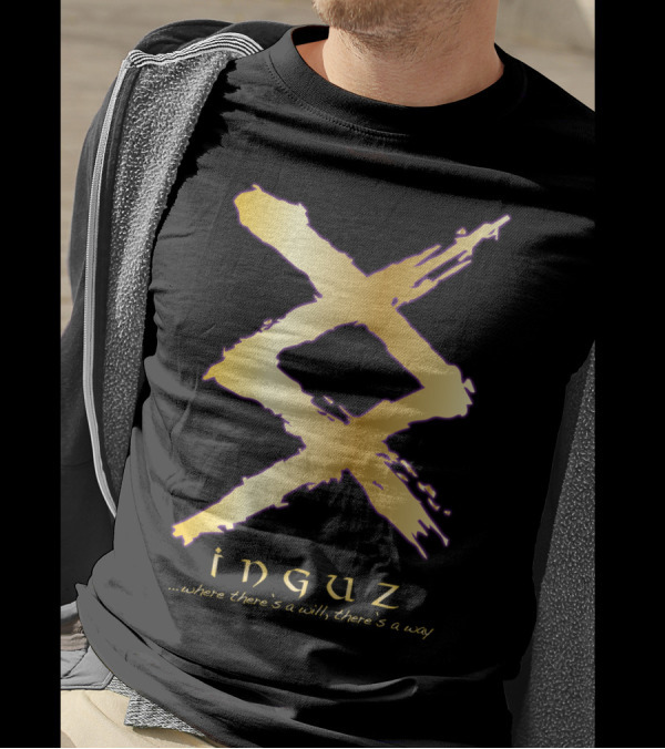 Inguz Viking Rune Where There's A Will There's A Way T-Shirt