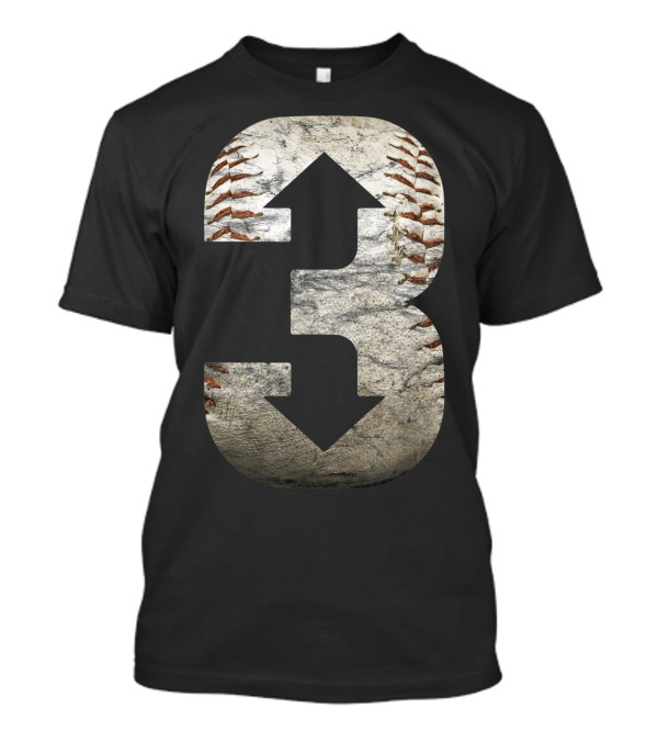 3 Up 3 Down Baseball עם כדורינה T-Shirt