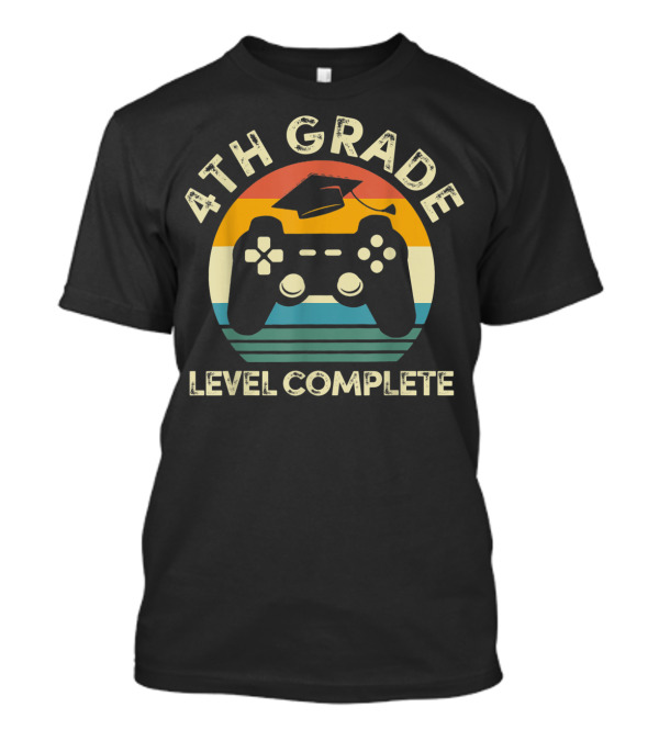 4th Grade Level Complete Video Game Graduation T-Shirt