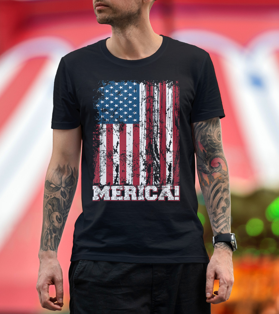 4Th Of July Independence Day American Flag Merica T-Shirt