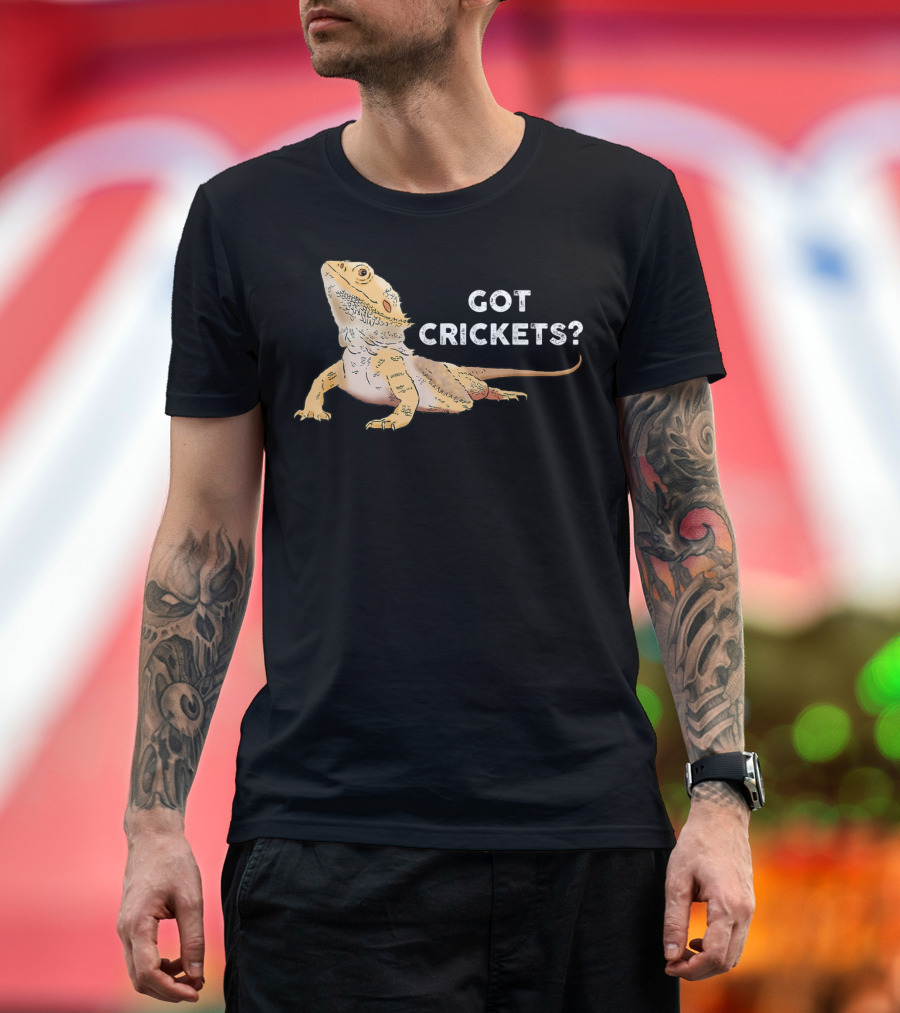 Bearded Dragon Got Crickets Funny Lizard Reptile Lover T-Shirt