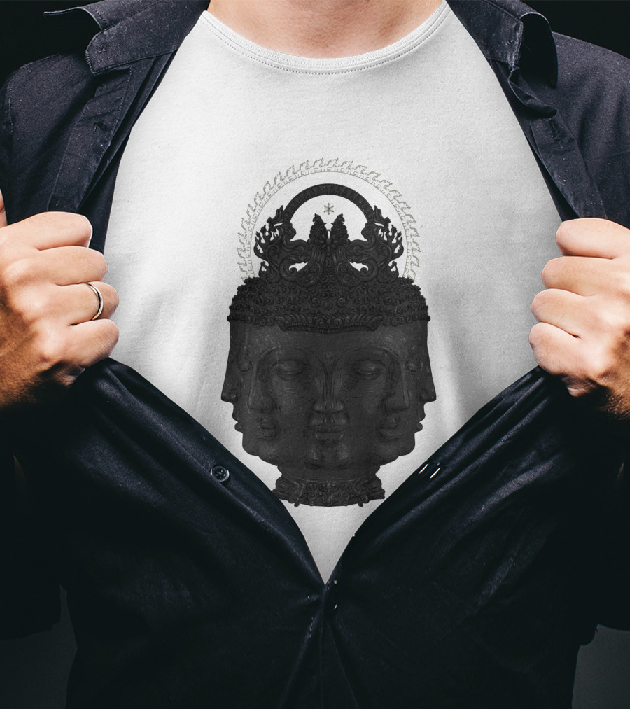 9Face Buddha Multi-Heads Divine Serenity T-Shirt