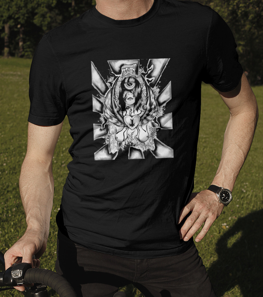 A Sirens Pure Beauty Winged Heart Crowned Cyclops T-Shirt