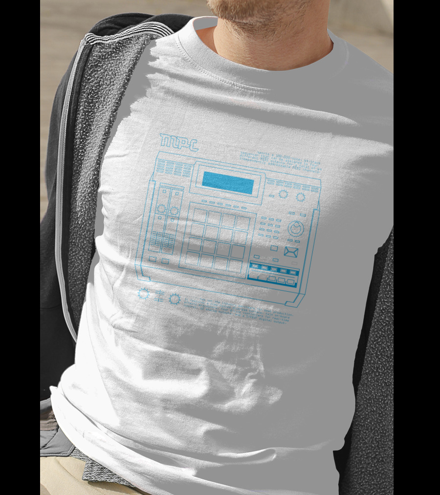 MPC 2500 Akai Drum Machine Blueprint Music Production 143143 T-Shirt