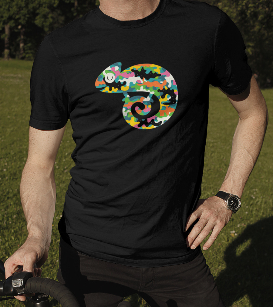 Alive 1371502 Colorful Camouflage Chameleon T-Shirt