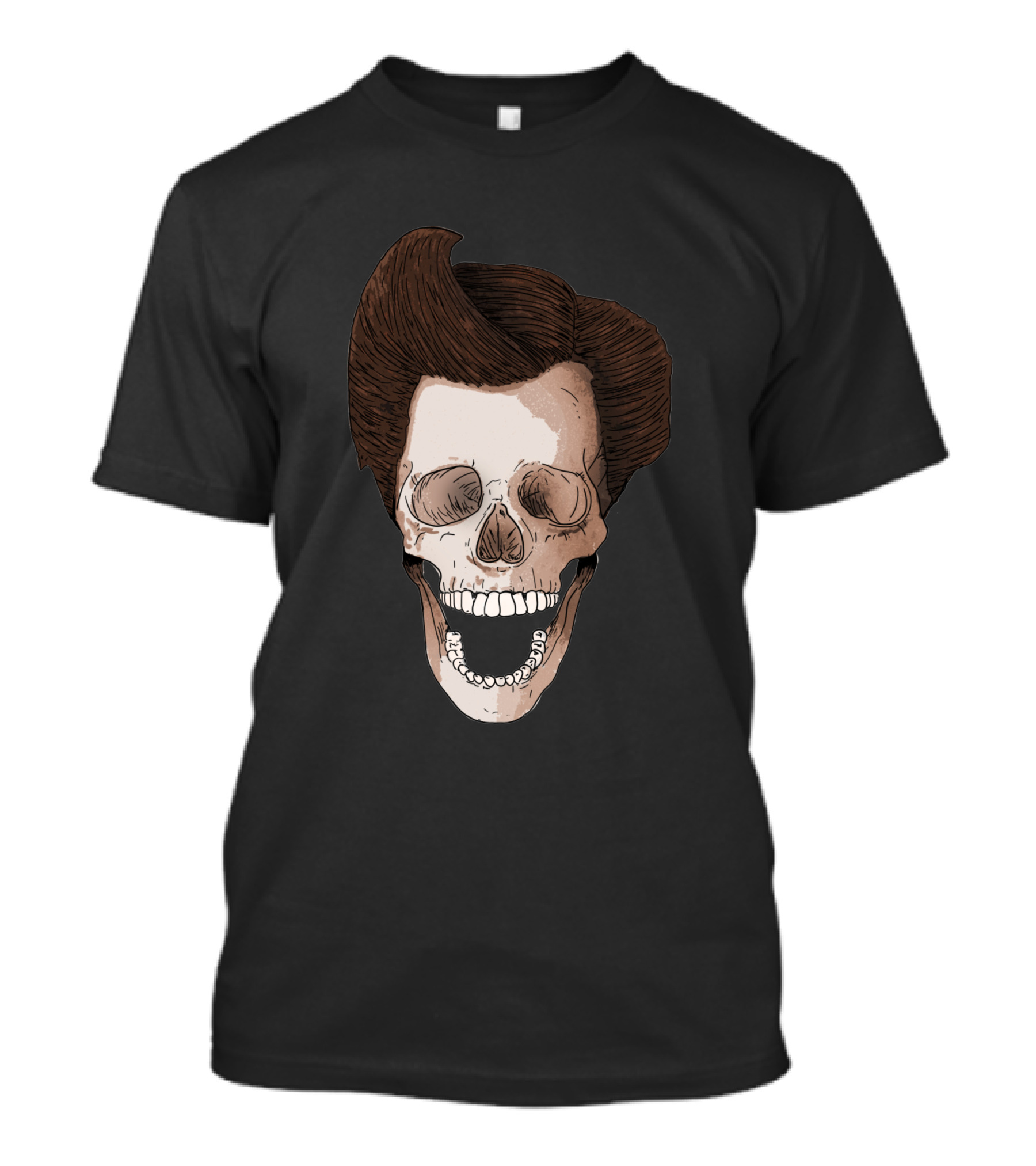 Alrighty Then Skull With Iconic Hair Style 1727902 T-Shirt