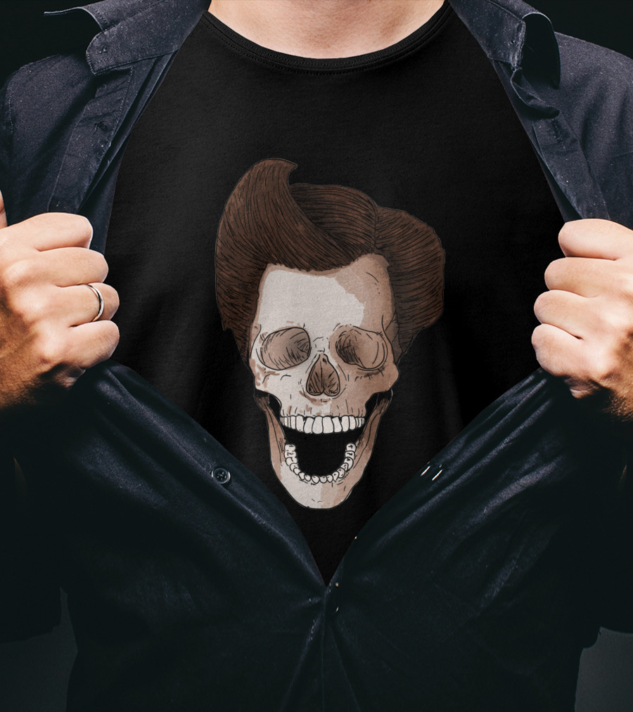 Alrighty Then Skull With Iconic Hair Style 1727902 T-Shirt