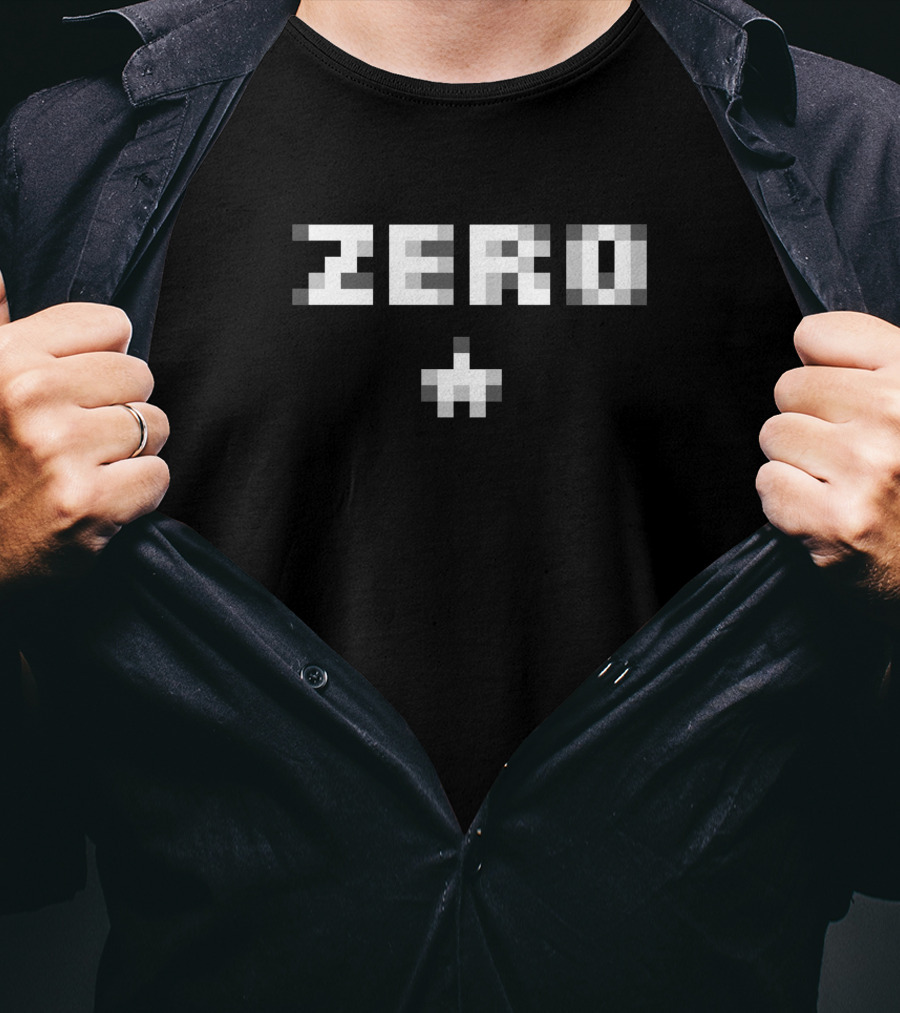 Alt Rock Band Zero 298786 Pixel Text T-Shirt