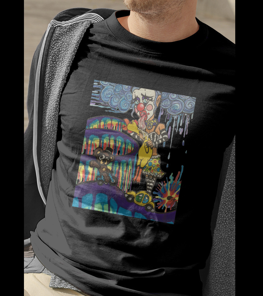 Always Use A Rubber Clown Teddy Bear Car Spiral Colorful 705458 T-Shirt