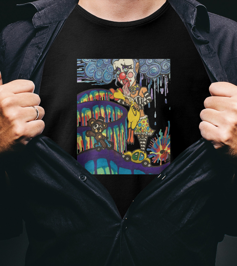 Always Use A Rubber Clown Teddy Bear Car Spiral Colorful 705458 T-Shirt