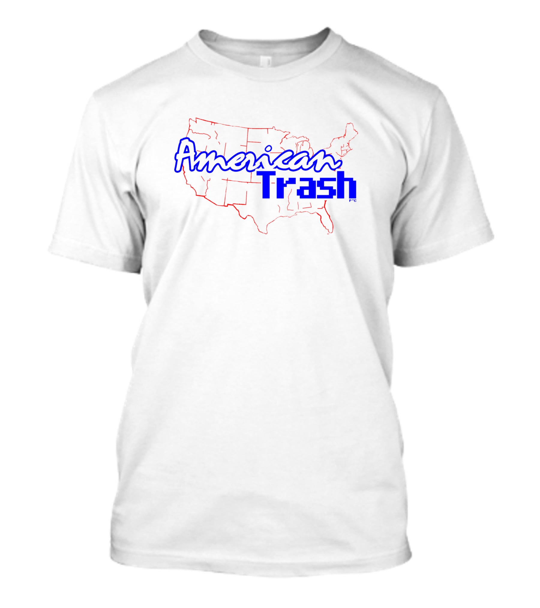 American Trash Map Outline T-Shirt