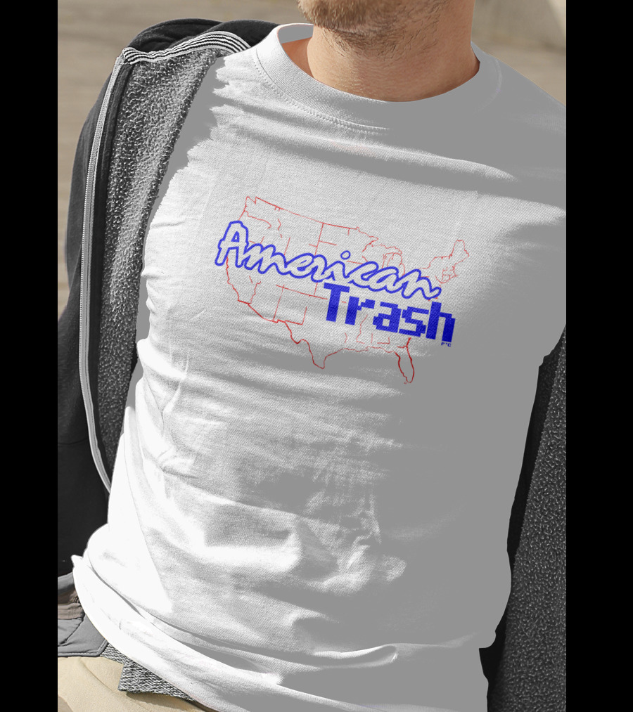 American Trash Map Outline T-Shirt