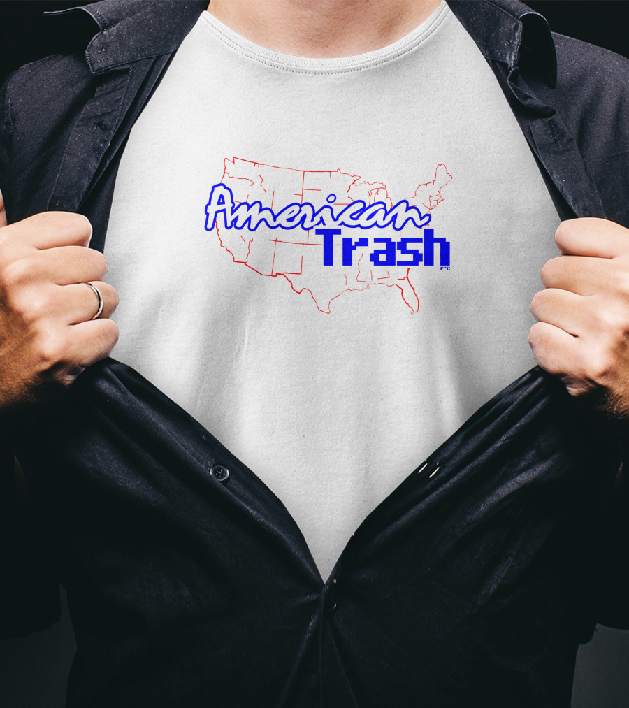 American Trash Map Outline T-Shirt