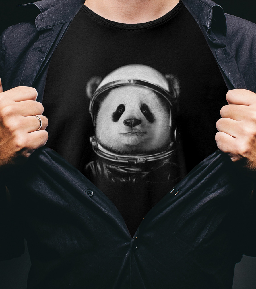 Astronaut Panda 6525 Space Helmet Adventure T-Shirt