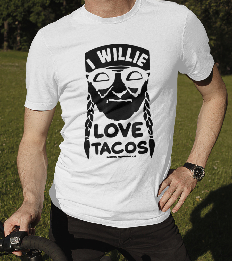 I Willie Love Tacos Face With Braided Hair T-Shirt