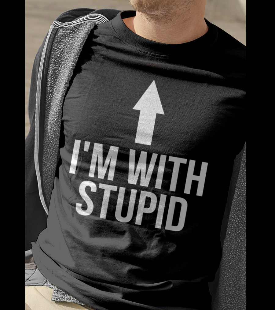 I'm With Stupid Up Arrow Iconic Phrase T-Shirt