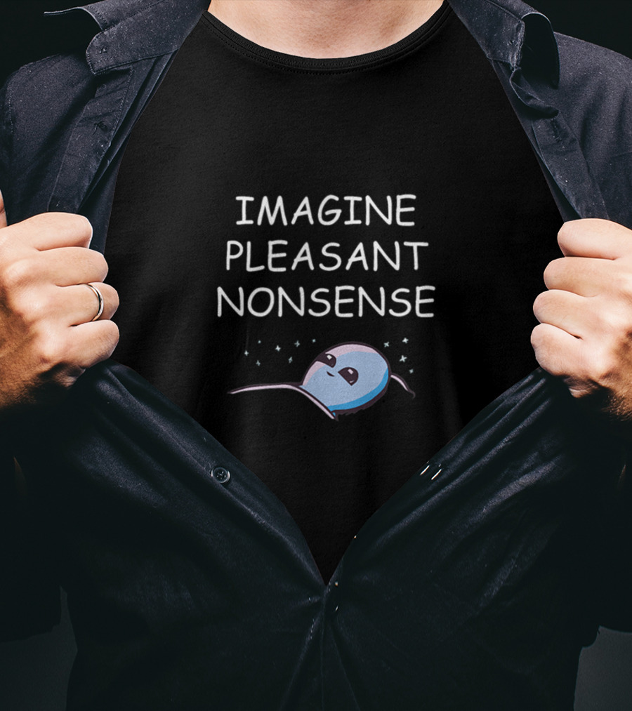 Imagine Pleasant Nonsense Sleepy Cartoon Moon T-Shirt