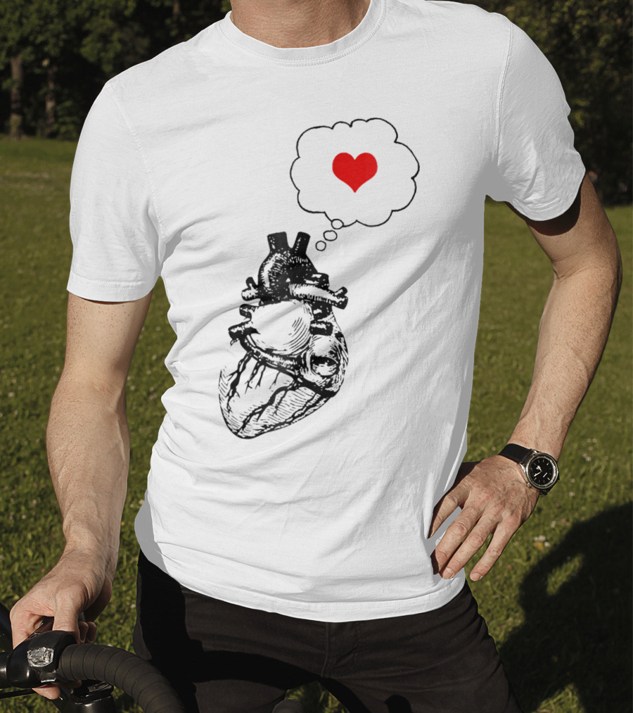 Anatomical Heart With Red Love Symbol Valentine T-Shirt