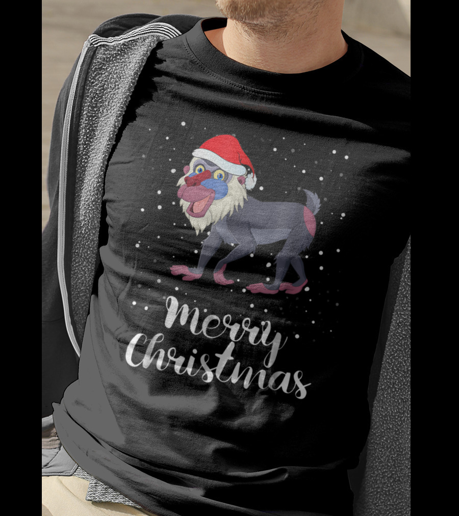 Merry Christmas Baboon Funny Family Group Matching T-Shirt
