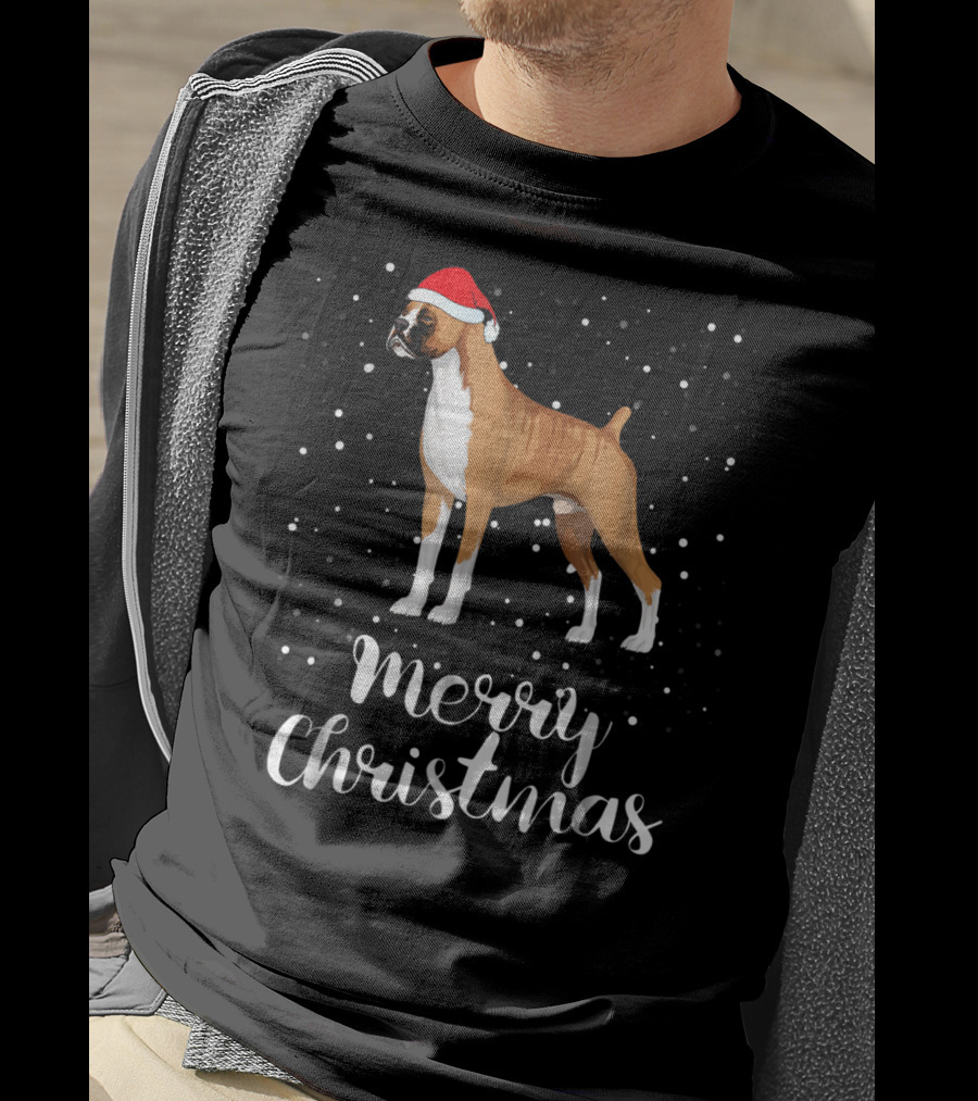 Merry Christmas Boxer Funny Family Group T-Shirt
