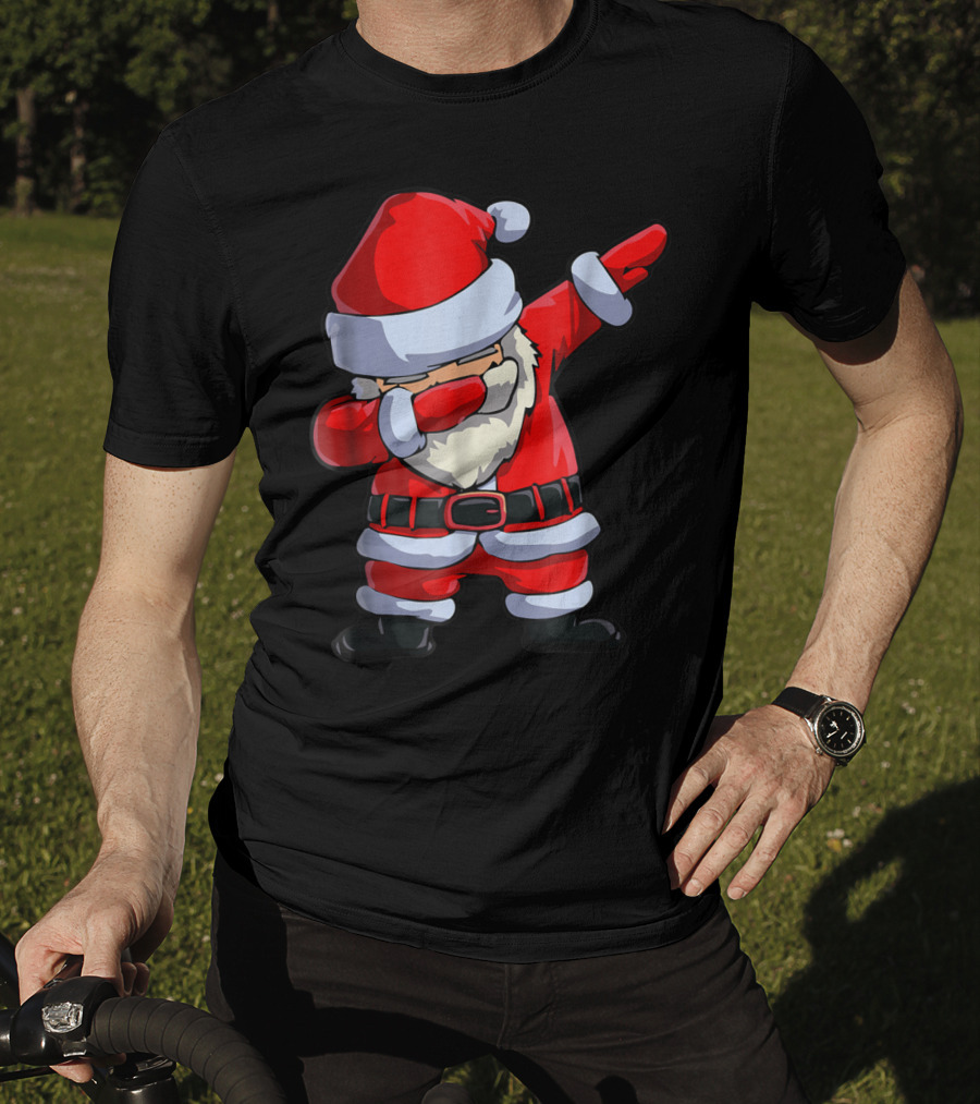 Christmas Dabbing Santa Kids Xmas Tees9 Iconic Festive Dance Motif T-Shirt