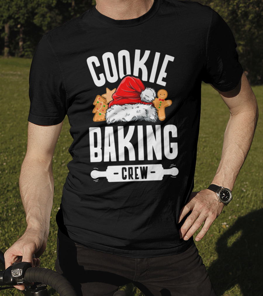 Cookie Baking Crew Christmas Family Gingerbread Team Santa Hat T-Shirt