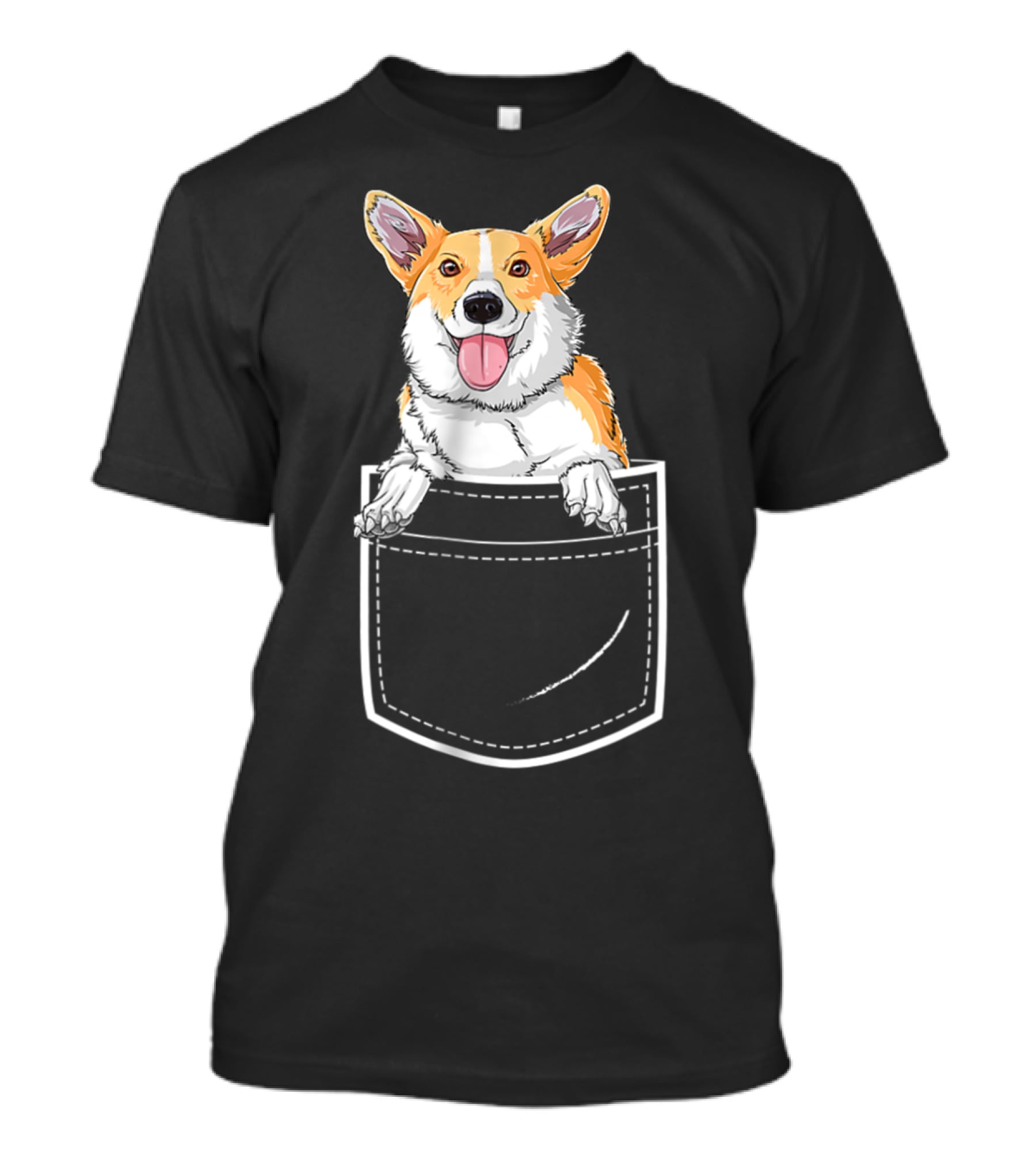Corgi Puppy In Your Front Pocket For Men T-Shirt