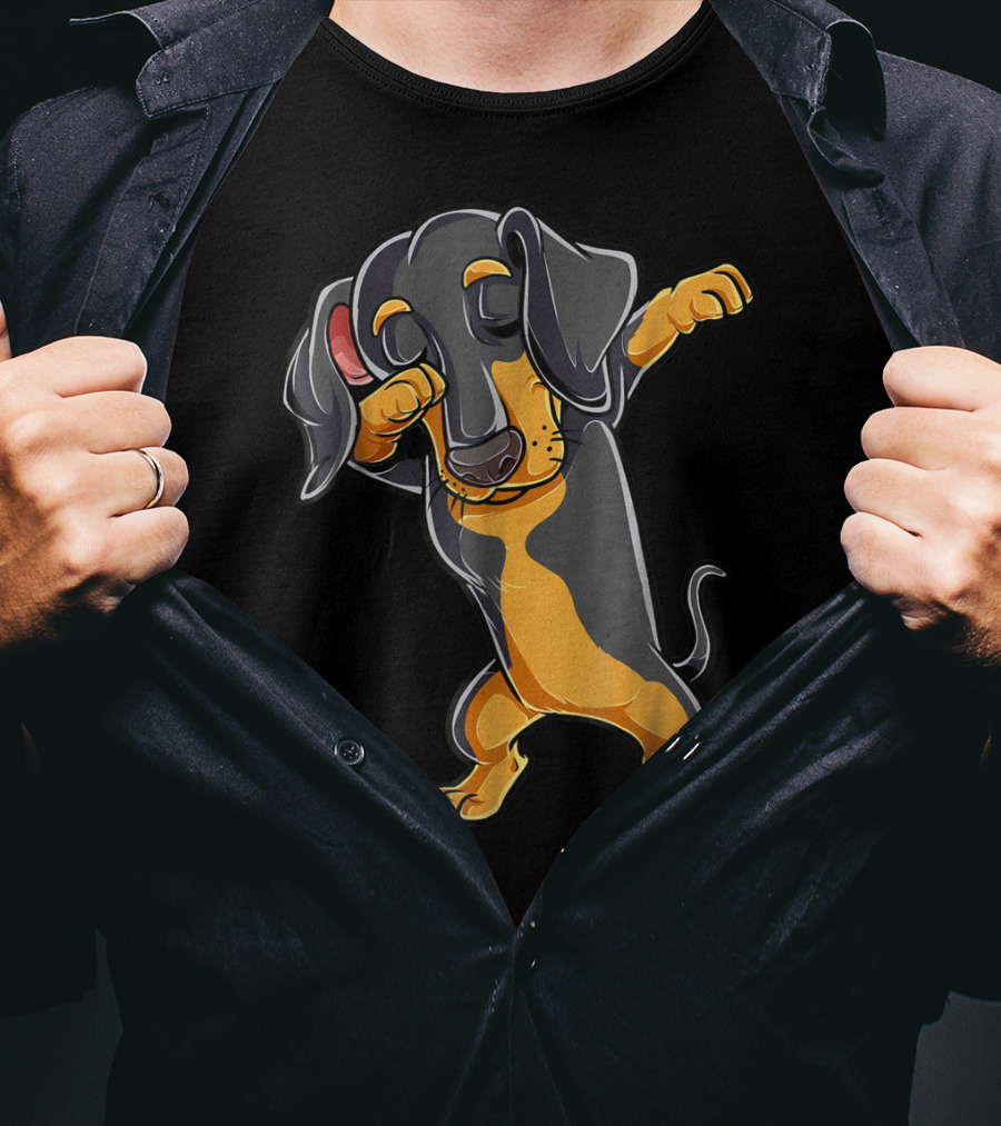 Dabbing Dachshund Puppy Lovers Dab Dance Boys T-Shirt