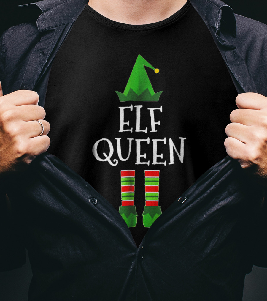 Whimsical Elf Queen Holiday Family Group T-Shirt