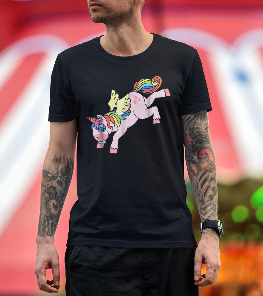 Flying Unicorn Cute and Colorful Rainbow Wings Edition11 T-Shirt