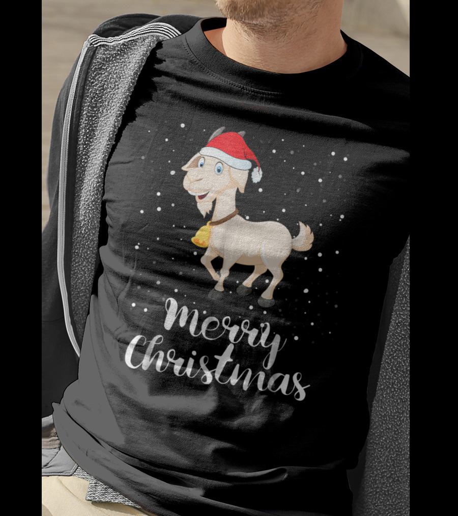 Merry Christmas Goat Funny Matching Family Holiday Group T-Shirt