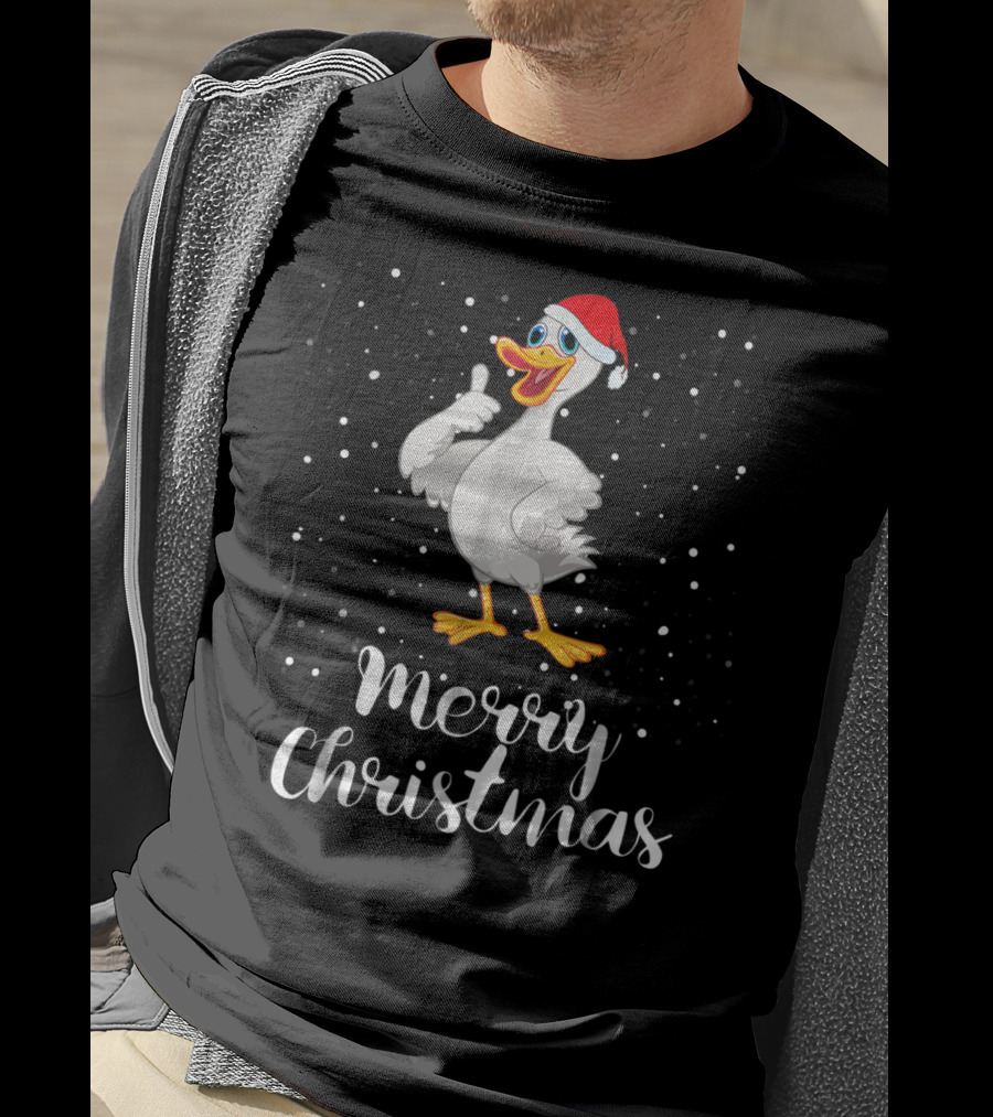 Merry Christmas Goose Funny Matching Family Group T-Shirt