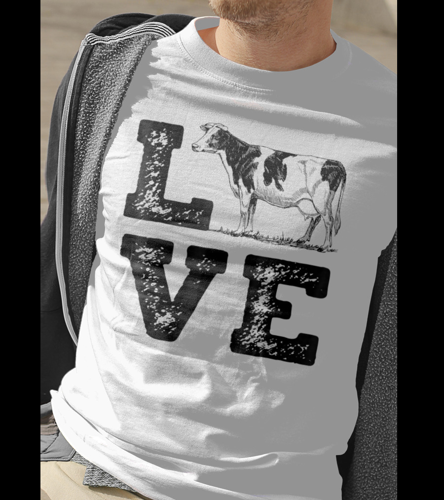 LOVE Cows Cow Lovers Farm Girls Women Farmer T-Shirt