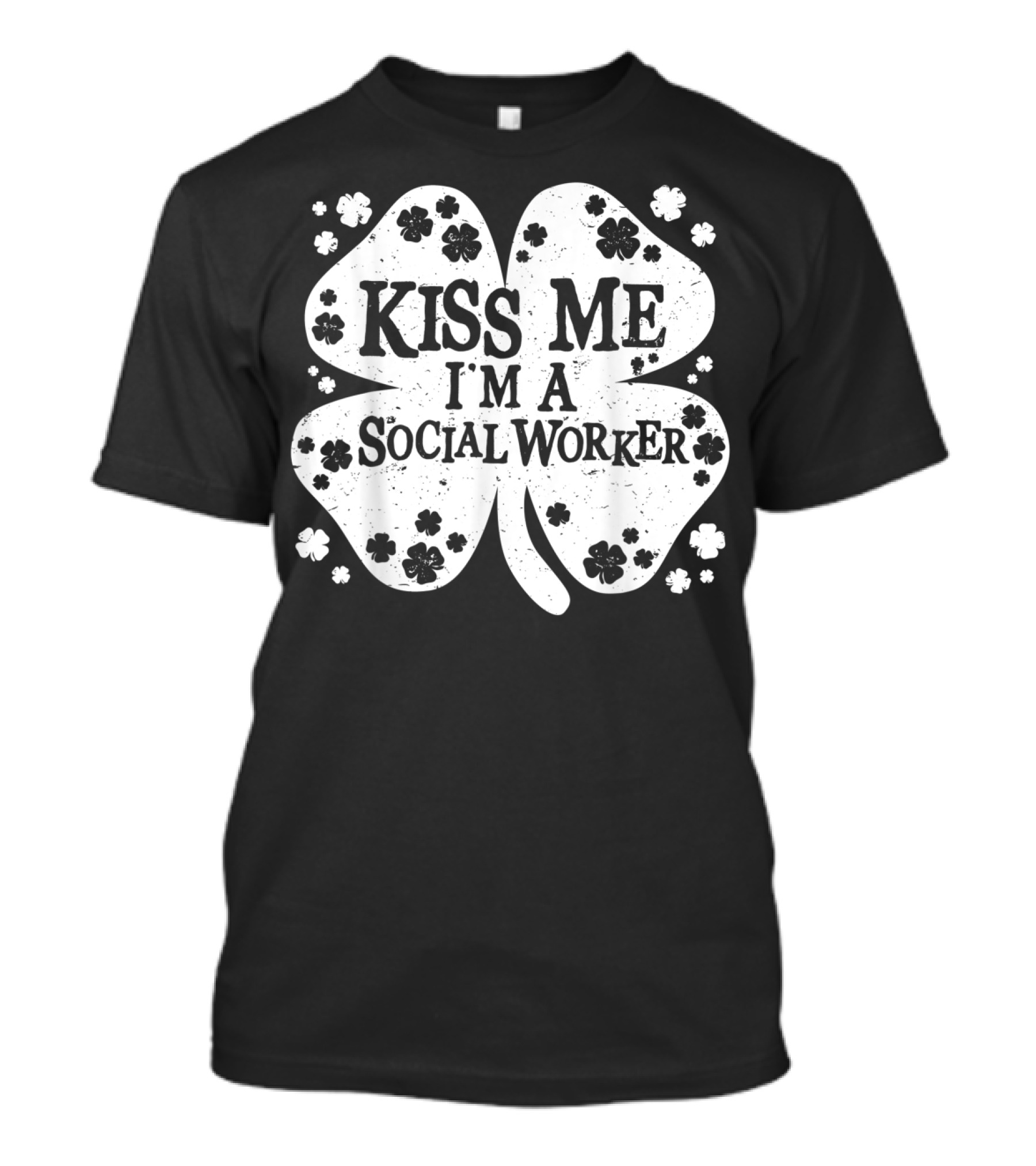 Kiss Me I'm A Social Worker Shamrock St Patrick's Day T-Shirt