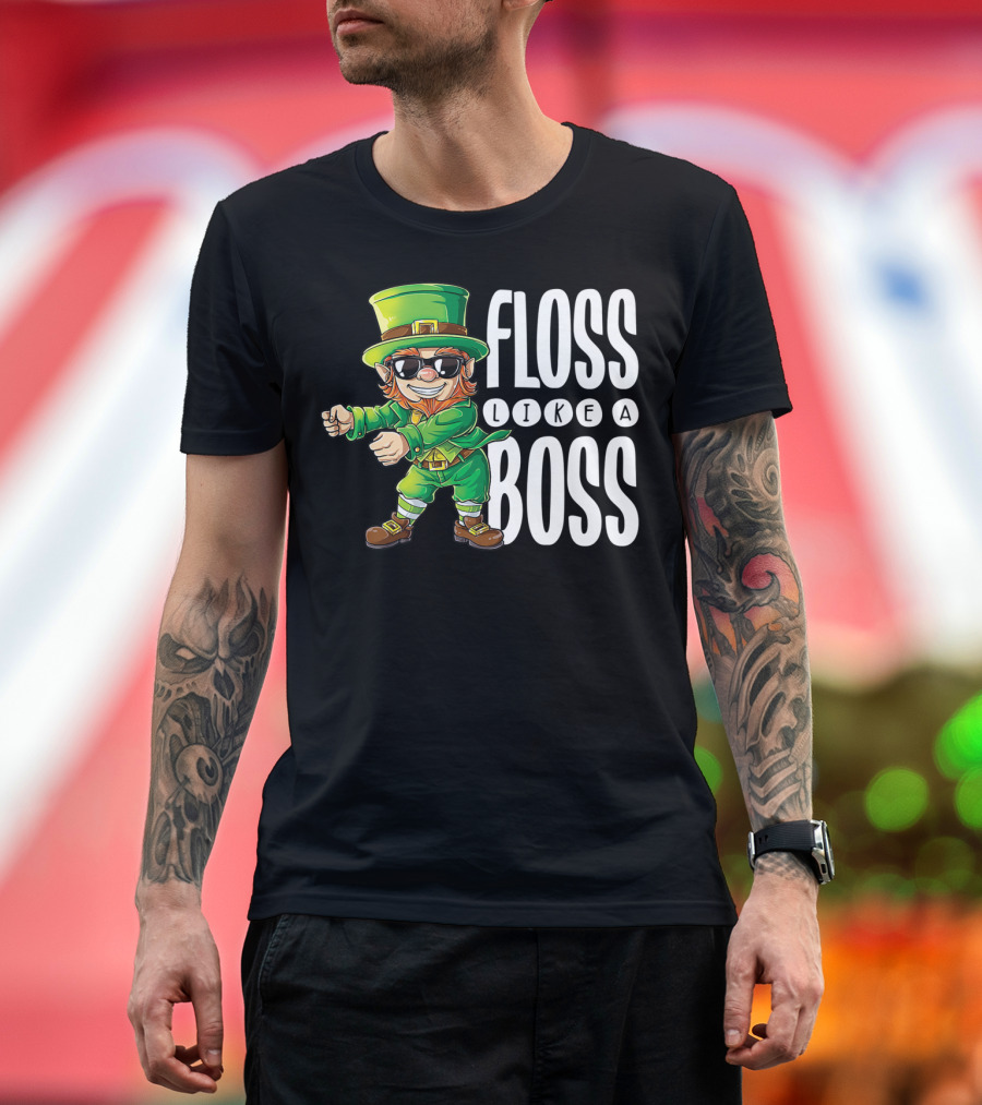 Floss Like A Boss Leprechaun St Patricks Day Boys2 T-Shirt