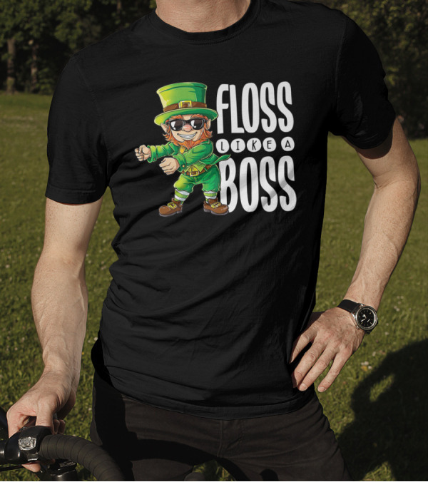 Floss Like A Boss Leprechaun St Patricks Day Boys2 T-Shirt