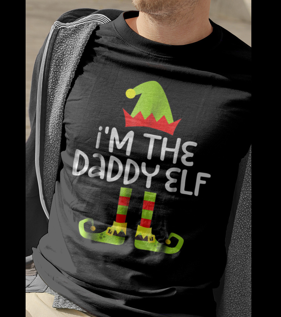 I'm The Daddy Elf Mens Matching Christmas T-Shirt