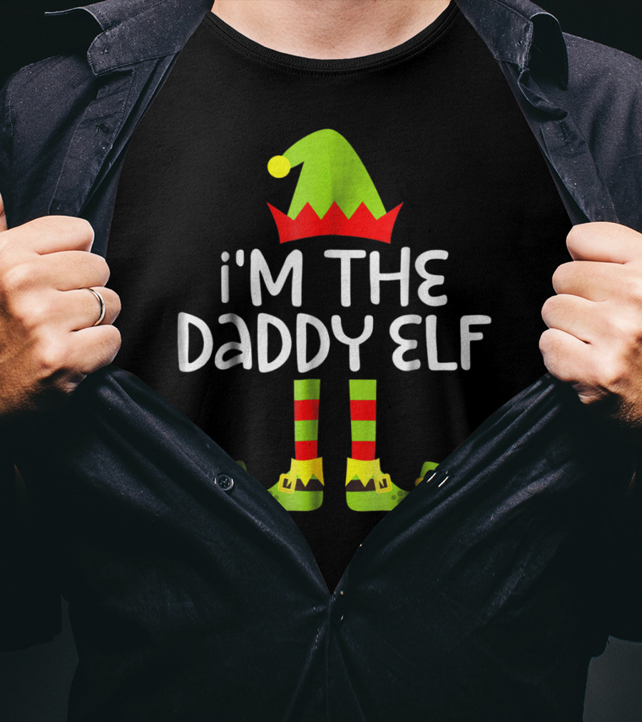 I'm The Daddy Elf Mens Matching Christmas T-Shirt