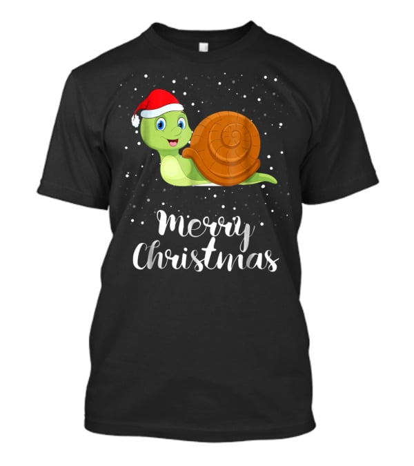 Merry Christmas Snail Funny Matching Family Group T-Shirt