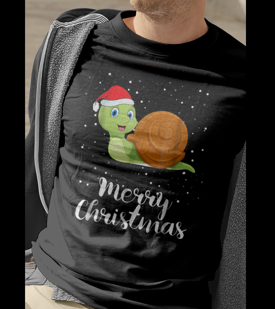 Merry Christmas Snail Funny Matching Family Group T-Shirt