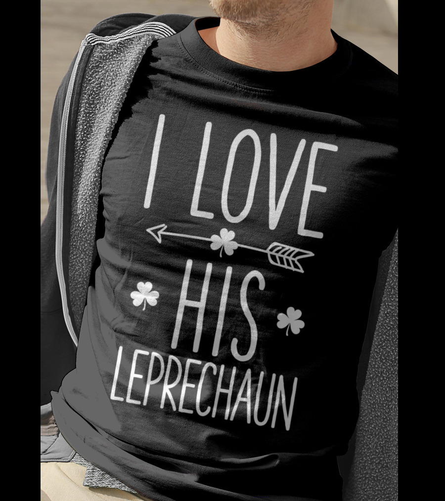 I Love His Leprechaun St Patricks Day Matching Couple T-Shirt