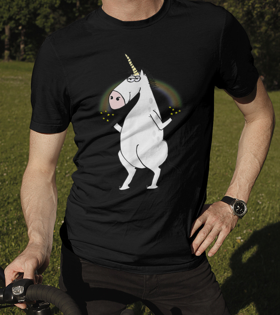 Party Unicorn Loves To Dance Hard To Electro Music With Sparkling Rainbow Vibes T-Shirt