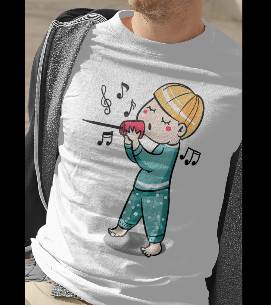 Valentines Couples Boy Her Him Girls Singing Music Notes T-Shirt